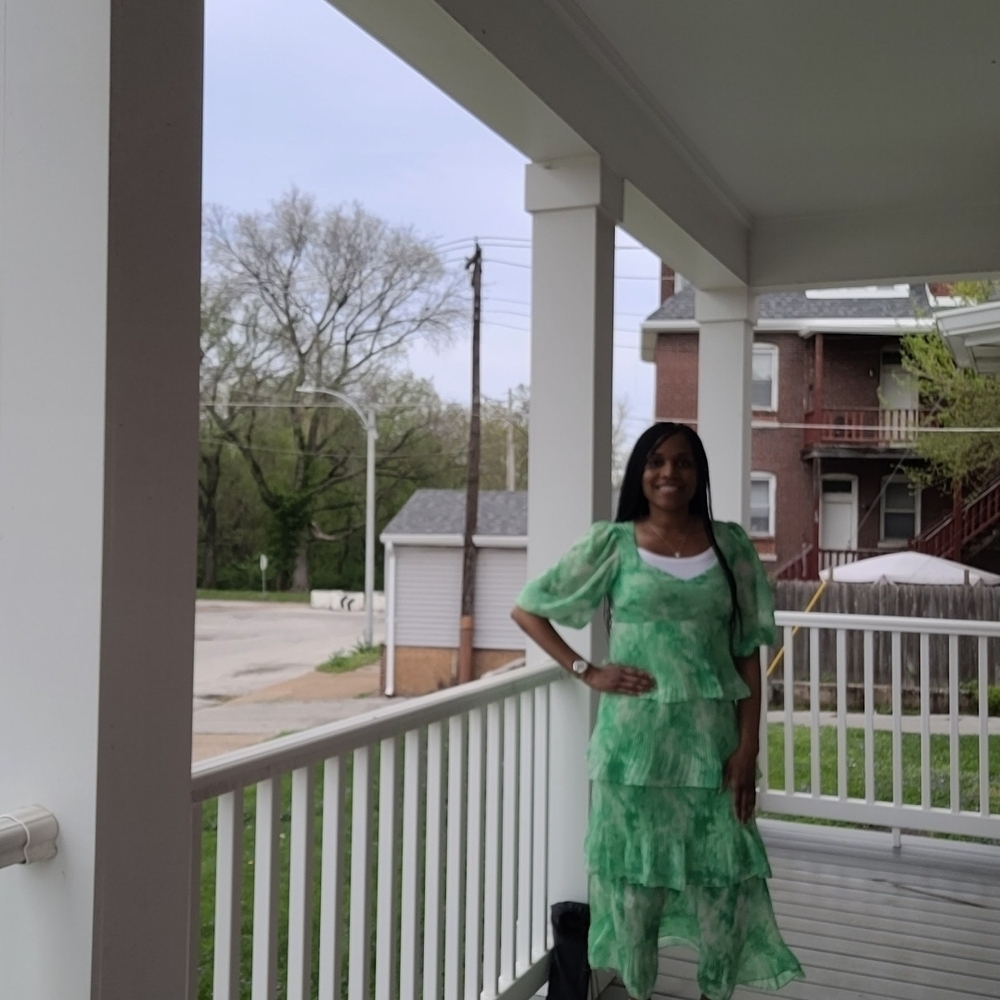 FLASH SALE- Taylor Printed Chiffon Green Tiered Dress